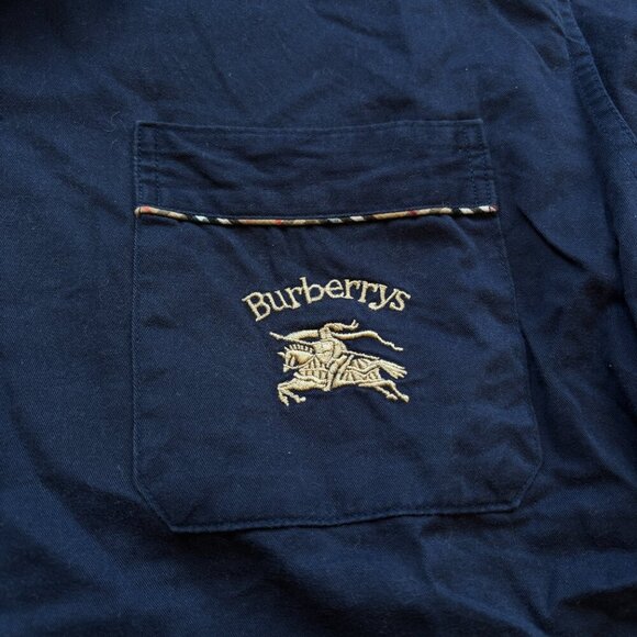 Vintage Burberrys Men’s Plaid Trim Pajama Top - L - Picture 9 of 12